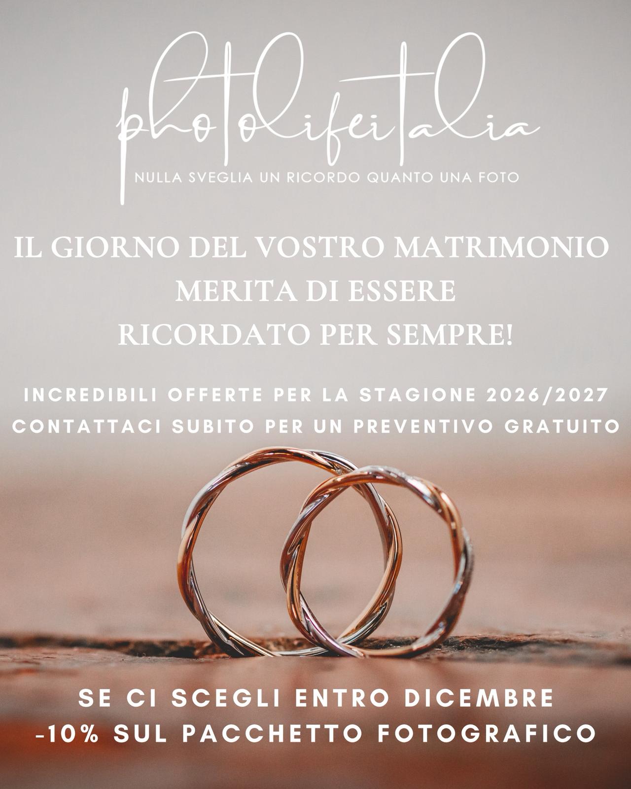 servizi fotografici wedding 2026/2027